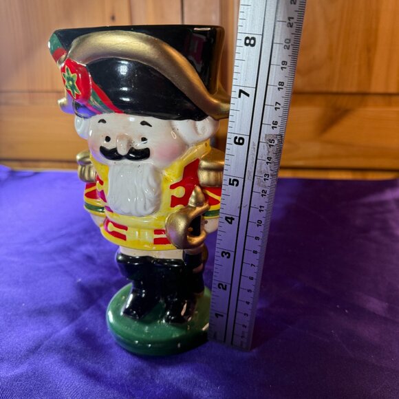 VTG ๐Teleflora Gift Nutcracker Ceramic Stein, Holiday Mug 16 fl oz - Picture 8 of 11